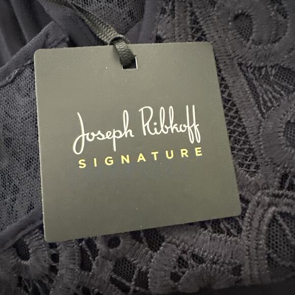 JOSEPH RIBKOFF Womens Dress XS Blue Pleated Chiffon Trapeze Cocktail Classic - Picture 2 of 11